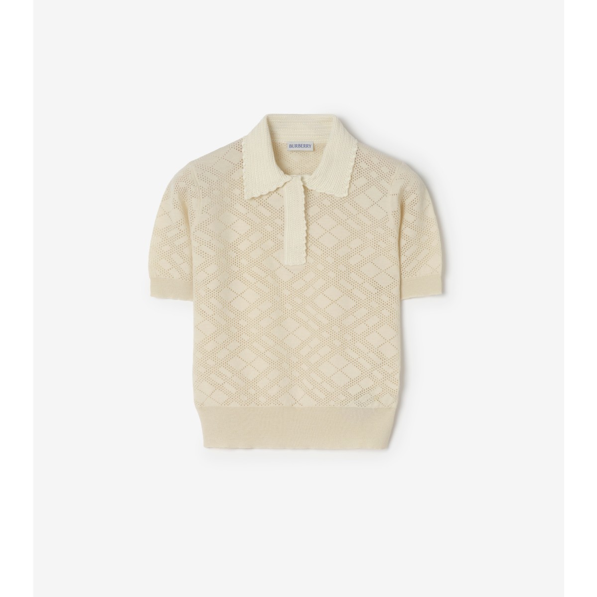  Check Wool Silk Polo Shirt