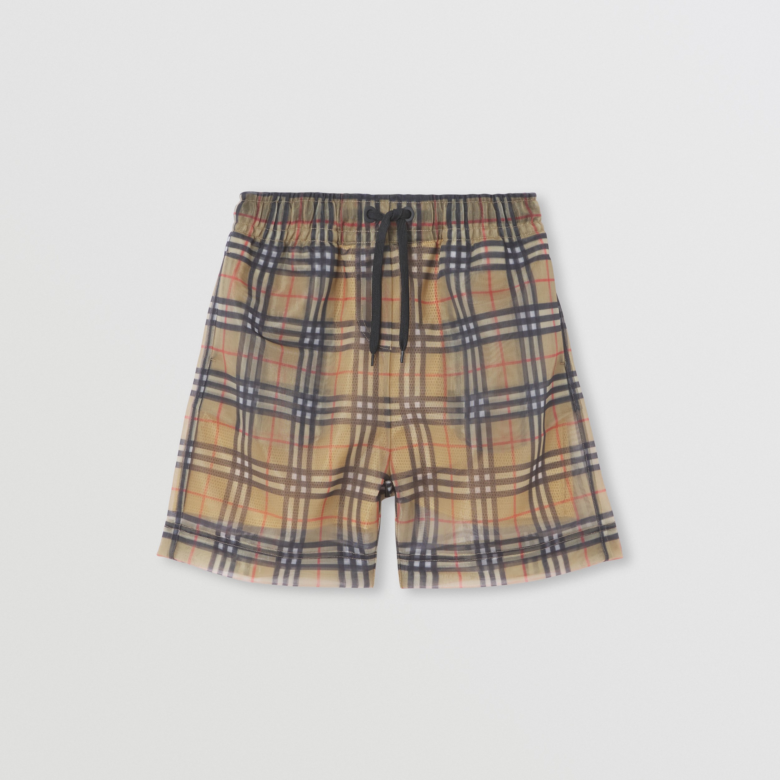 Vintage Check Mesh Shorts in Archive Beige - Women | Burberry United States