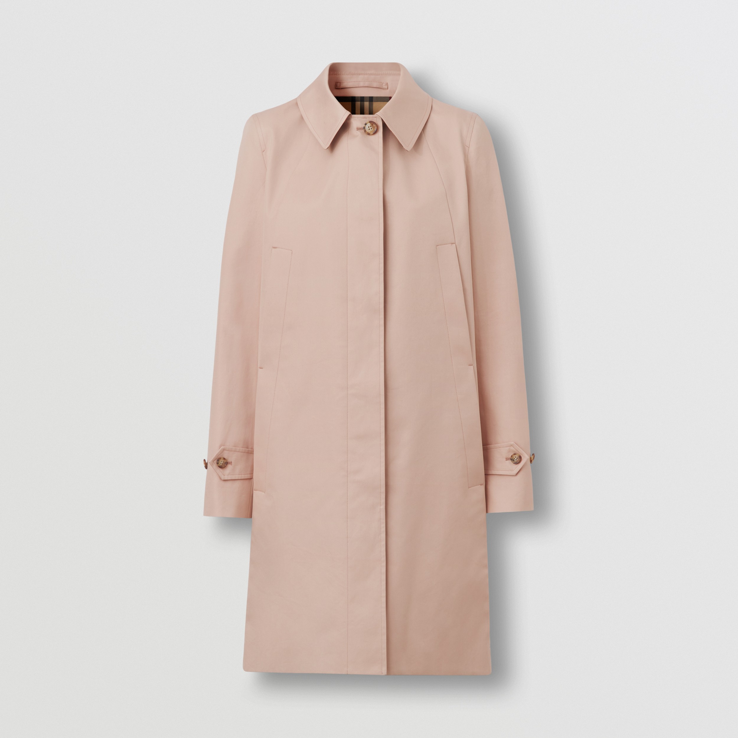 Pocket Detail Cotton Gabardine Car Coat in Blush Beige - Women | Burberry® Official - 4