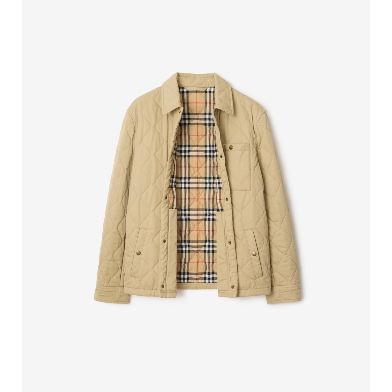 Surchemise matelassée en gabardine