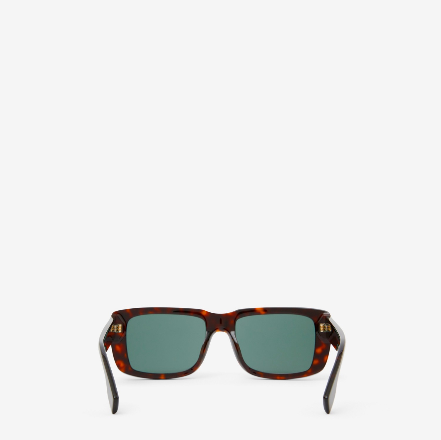 Óculos de sol com armação retangular e logotipo (Efeito Casco  Tartaruga Escuro) - Homens | Burberry® oficial