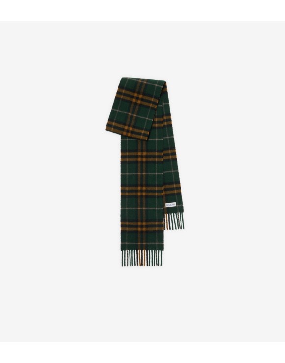 Narrow Check Cashmere Scarf