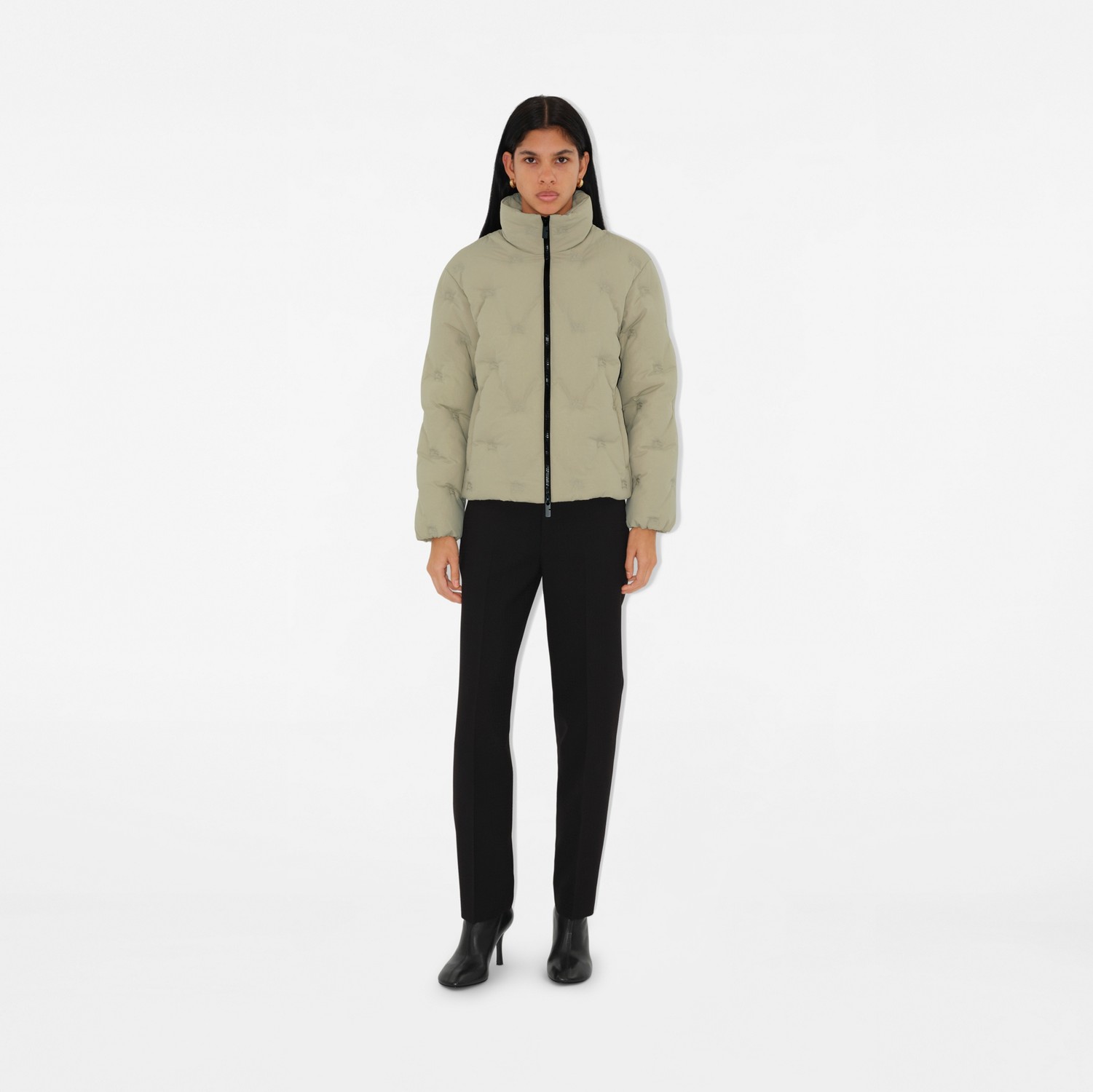 EKD Nylon Padded Jacket in Lichen - Women | Burberry® Official EKD Nylon Padded Jacket in Lichen - Women | Burberry® Official