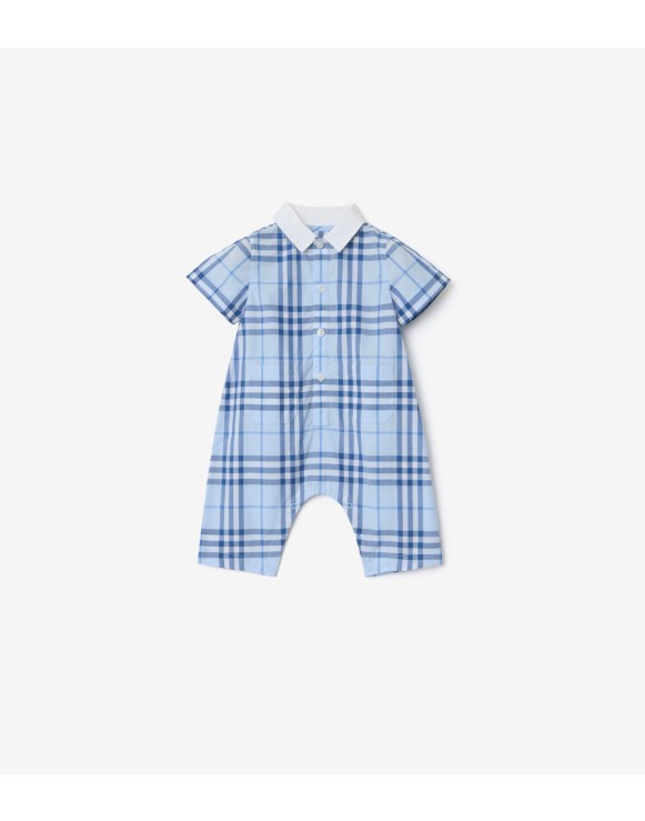 Check Cotton Playsuit