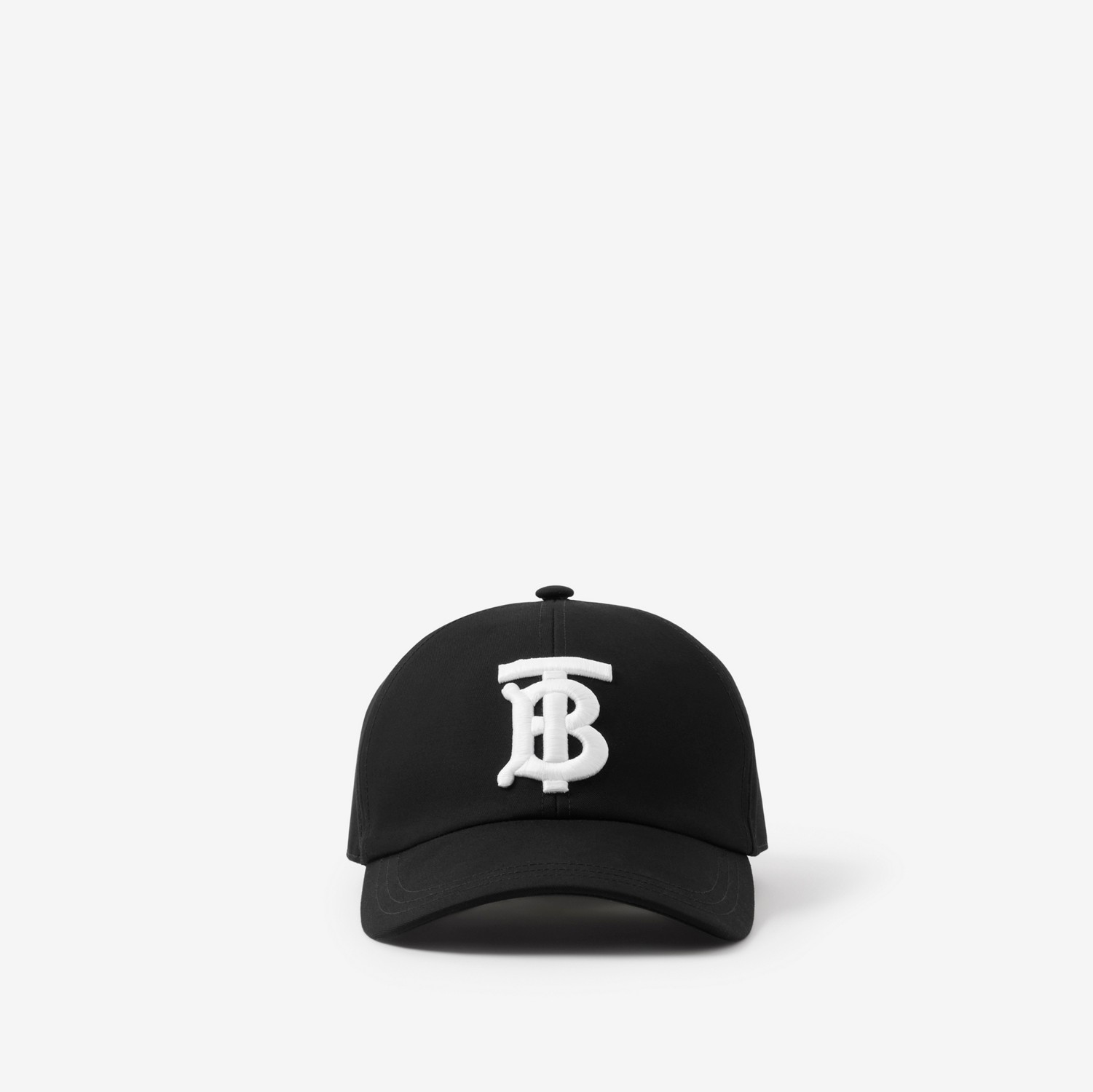 Monogram Motif Cotton Twill Baseball Cap in Black/white | Burberry® Official