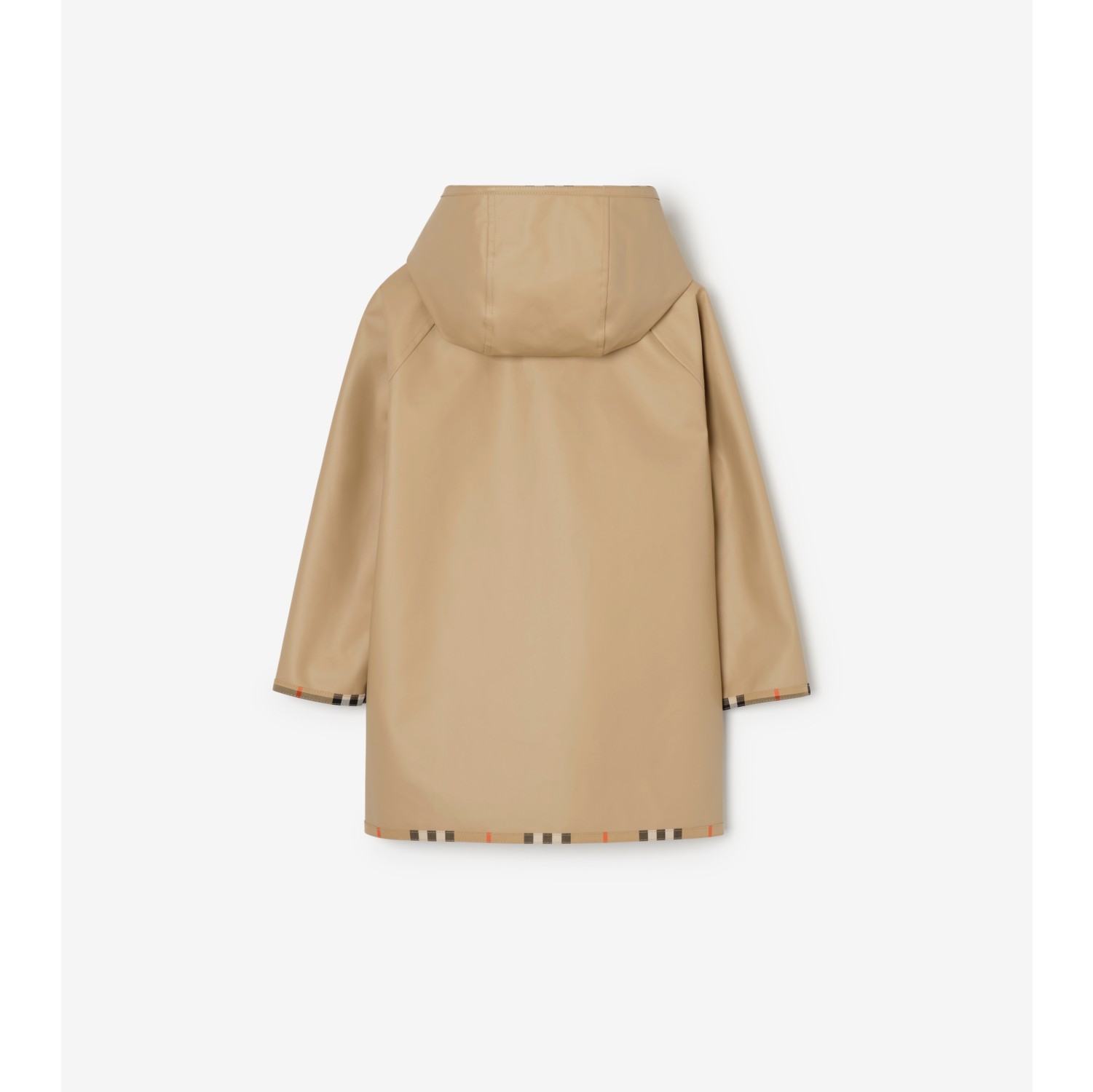 Check Cotton Hooded Coat