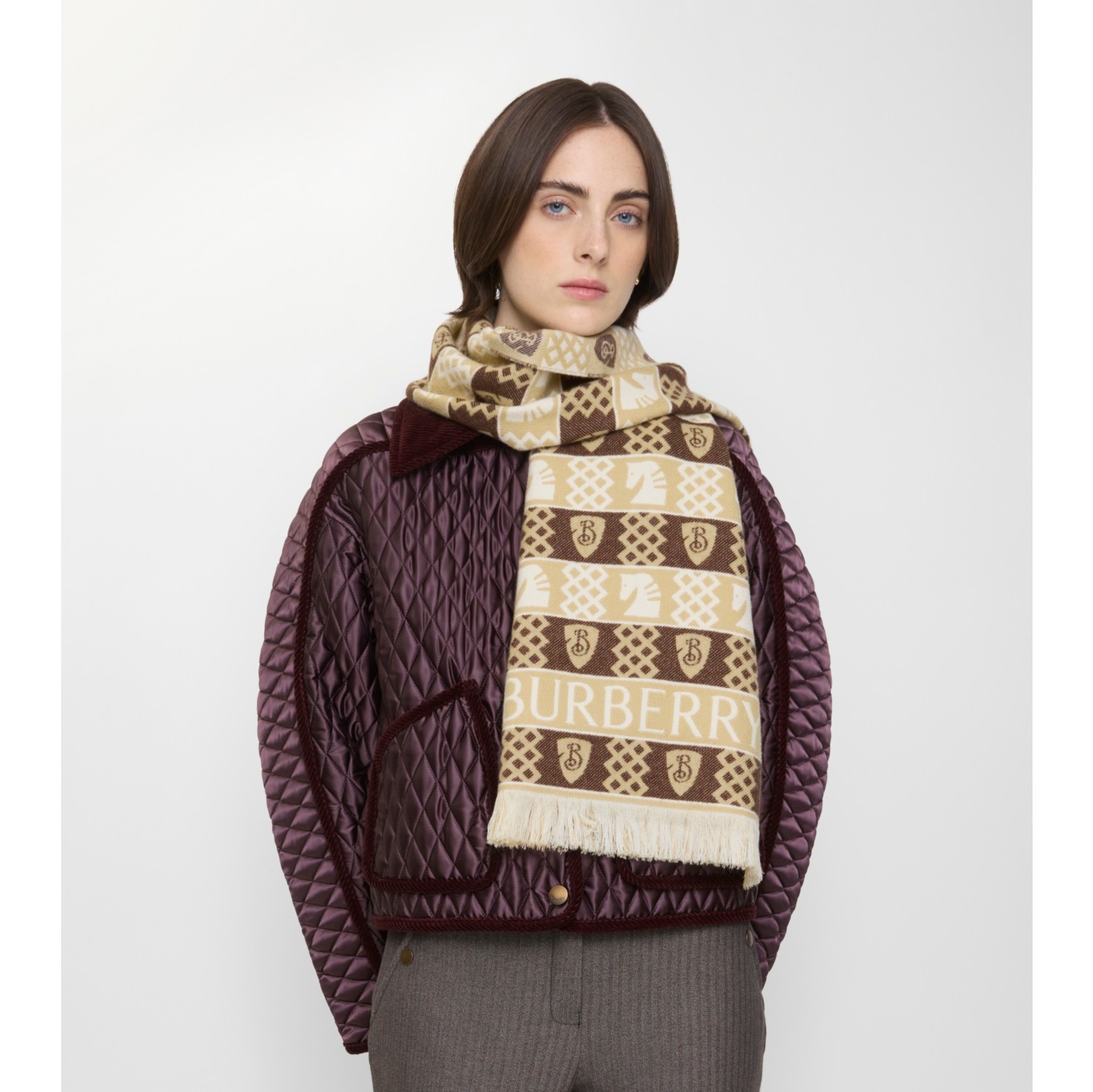 Chess Fair Isle Wool Scarf