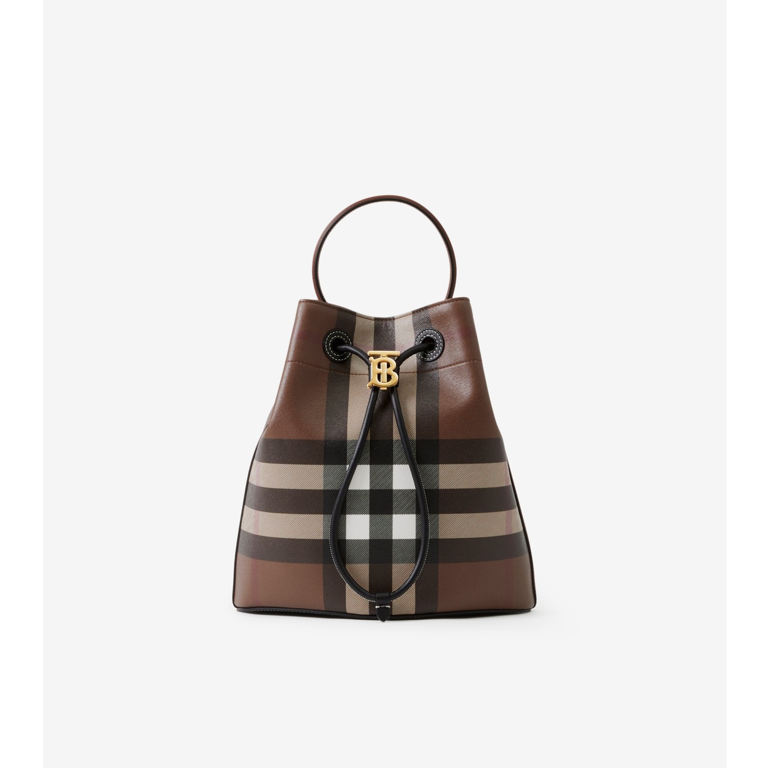 Small TB Bucket Bag in Dark birch brown - Women | Burberry® Official
