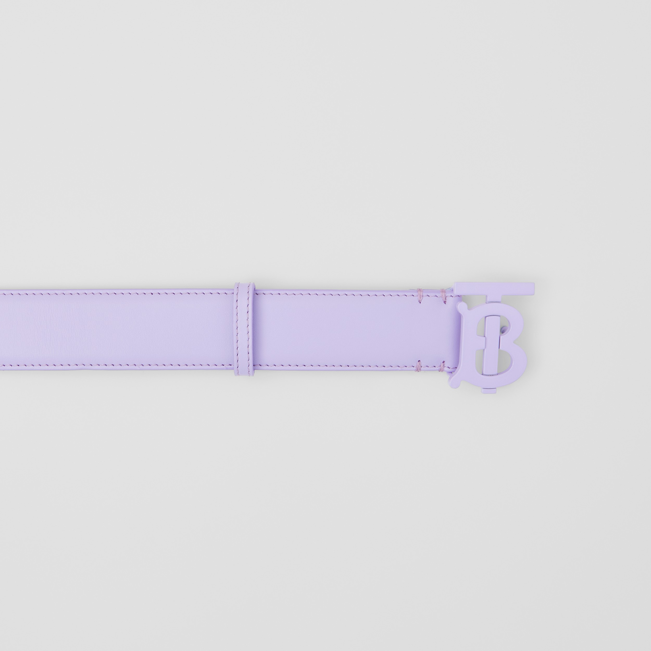 Matte Monogram Motif Leather Belt in Soft Violet - Women | Burberry® Official - 2