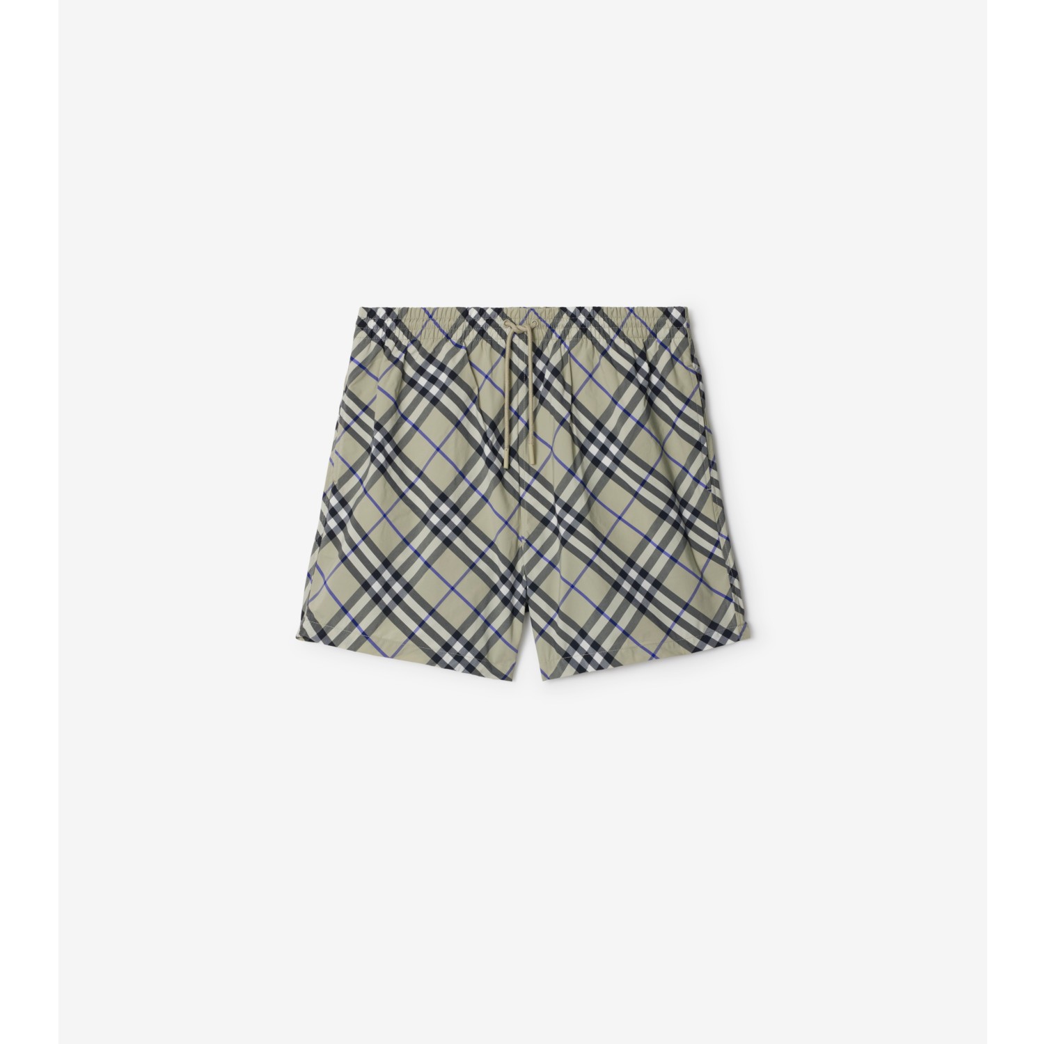 Check Swim Shorts in Lichen Men Burberry Official