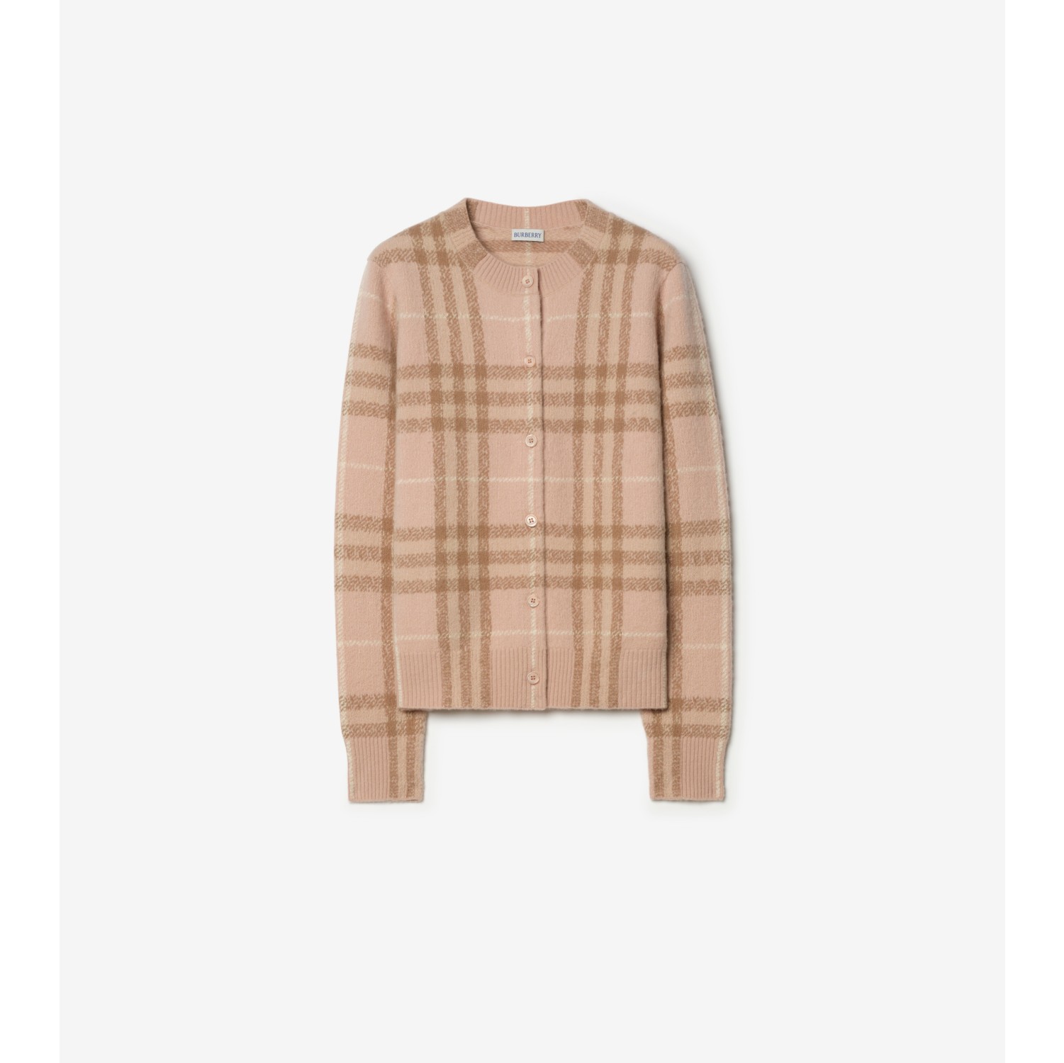 Check Cashmere Cardigan