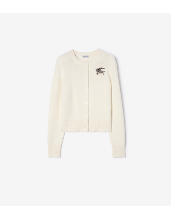 Woll-Kaschmir-Cardigan mit Rittermotiv