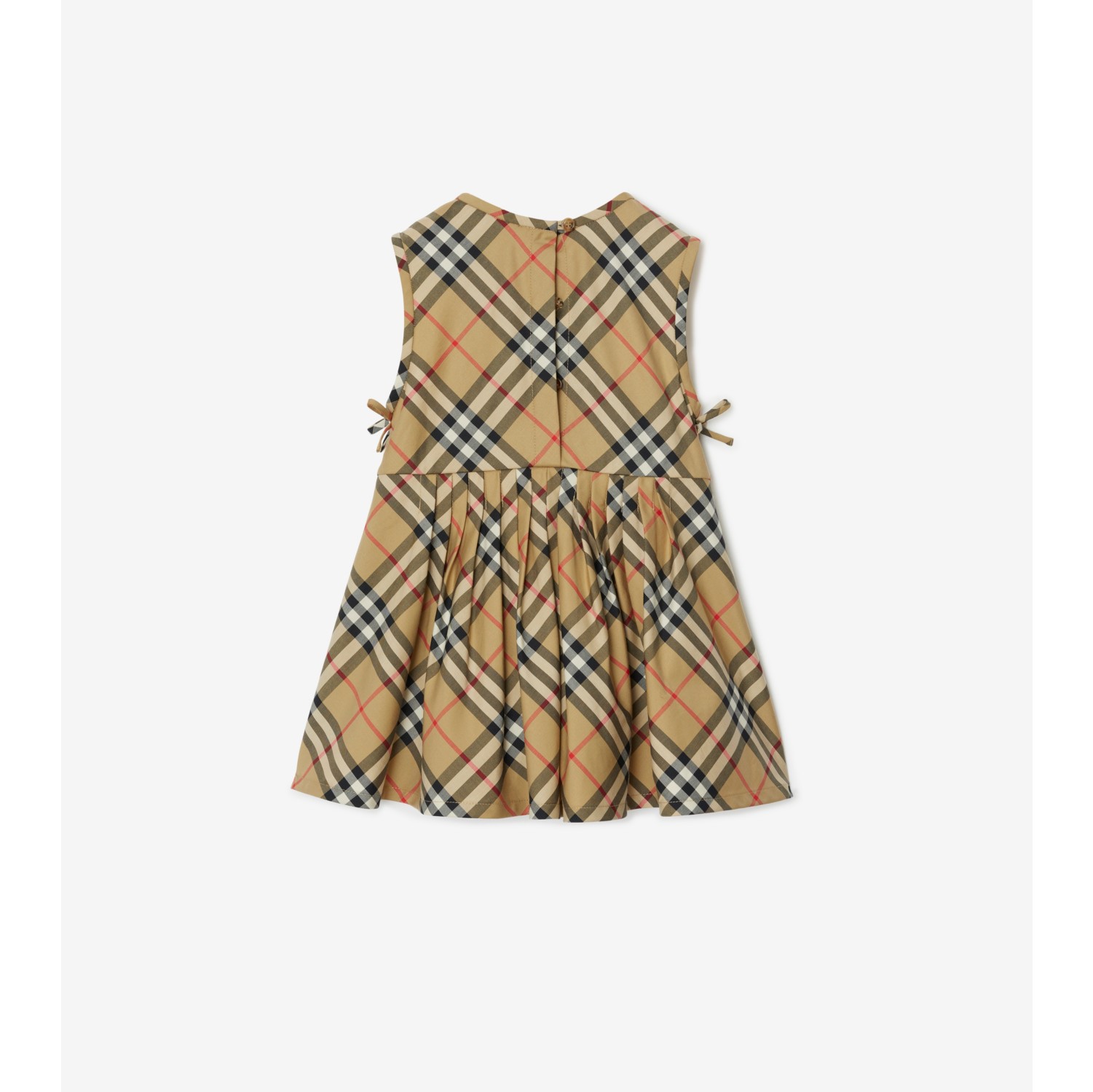 Vestido en algodon elastico Check Beige vintage Burberry oficial