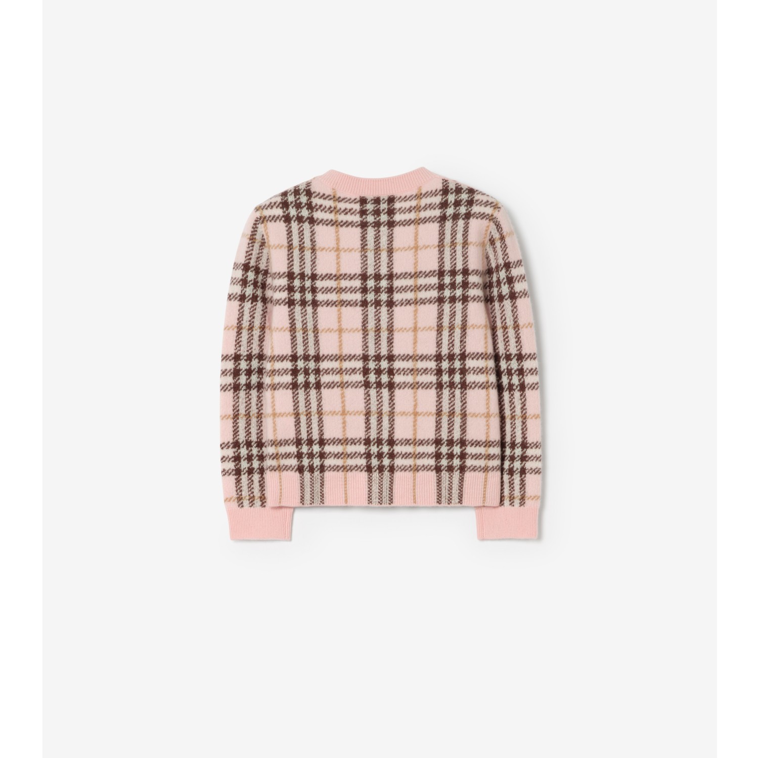 Check Wool Cashmere Cardigan