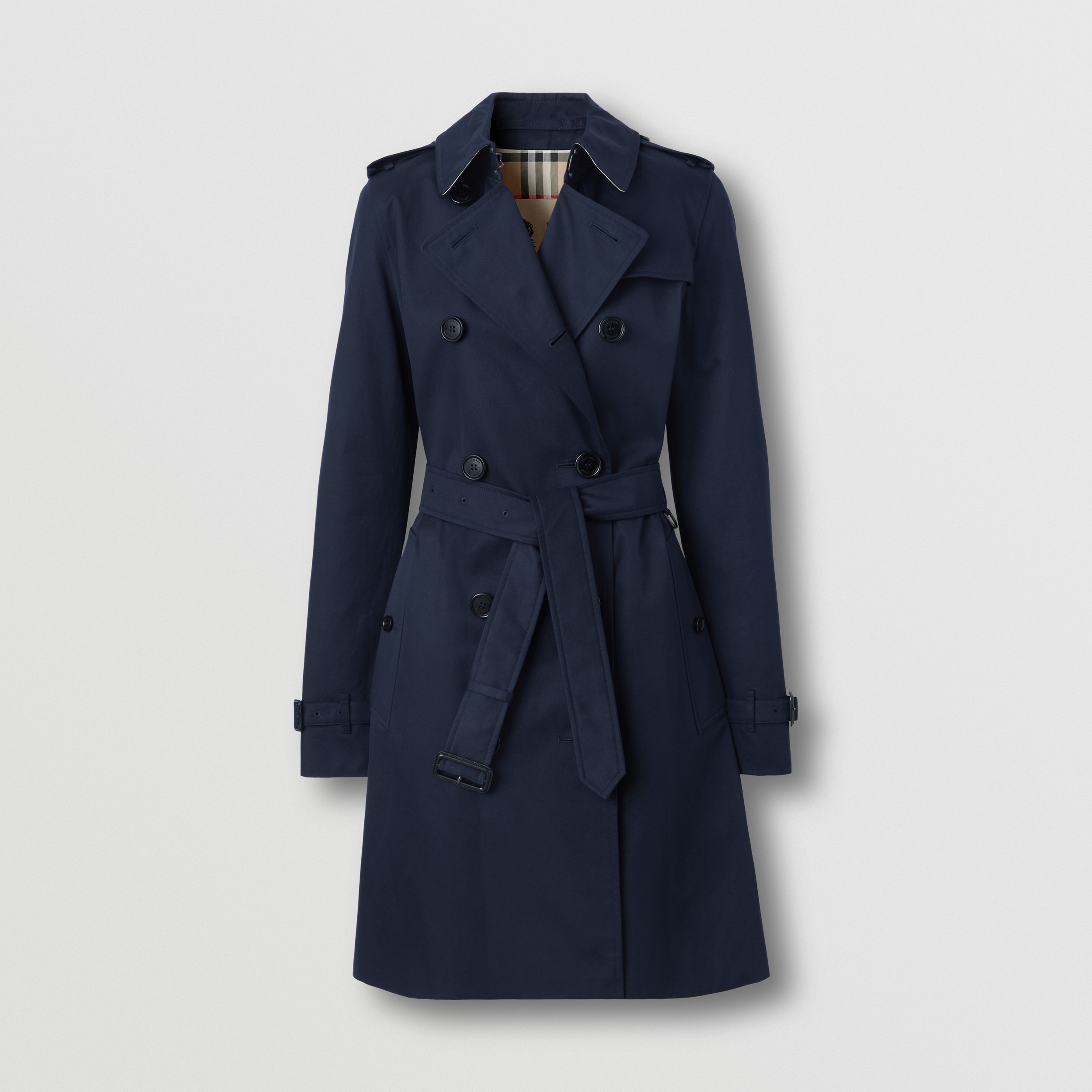 The Mid-length Kensington Heritage Trench Coat in Coal Blue - Women | Burberry® Official - 4