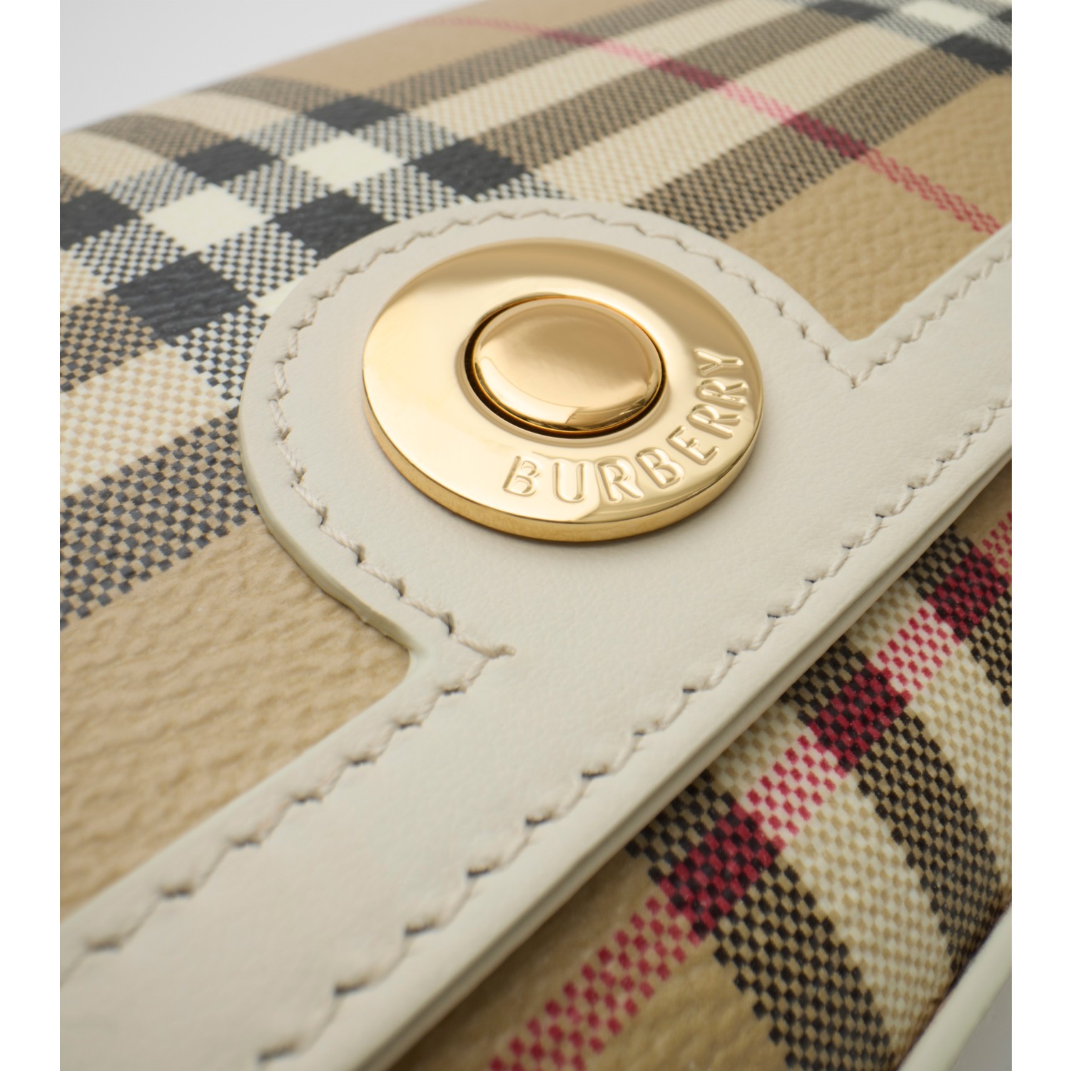 Top Handle Note Bag in Vintage check/soap beige - Women, Cotton, Technical | Burberry® Official