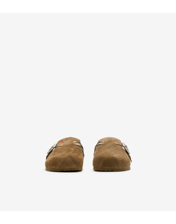 Check Suede Urchin Clogs