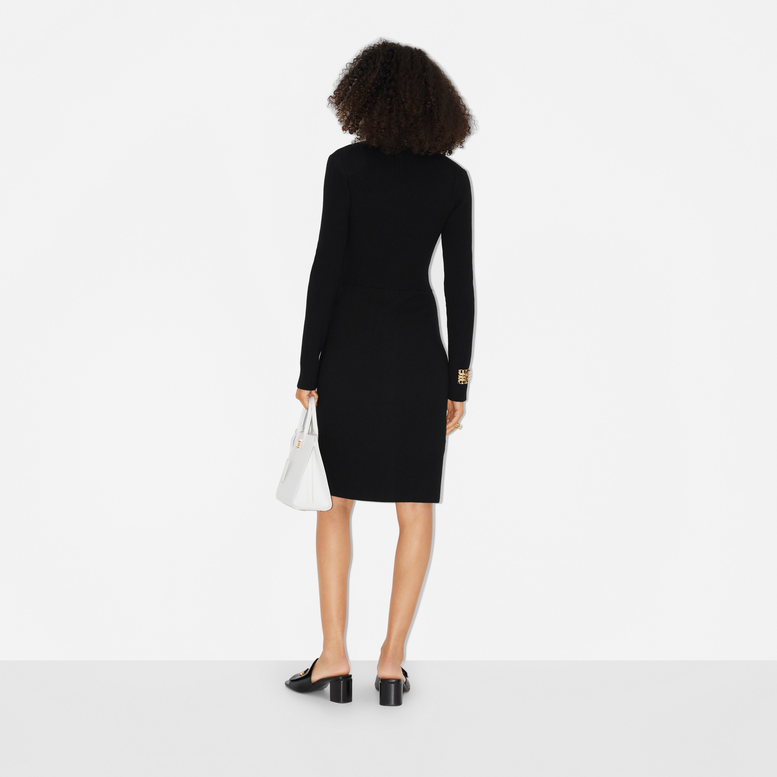 EKD Wool Dress in Black - Women | Burberry® Official