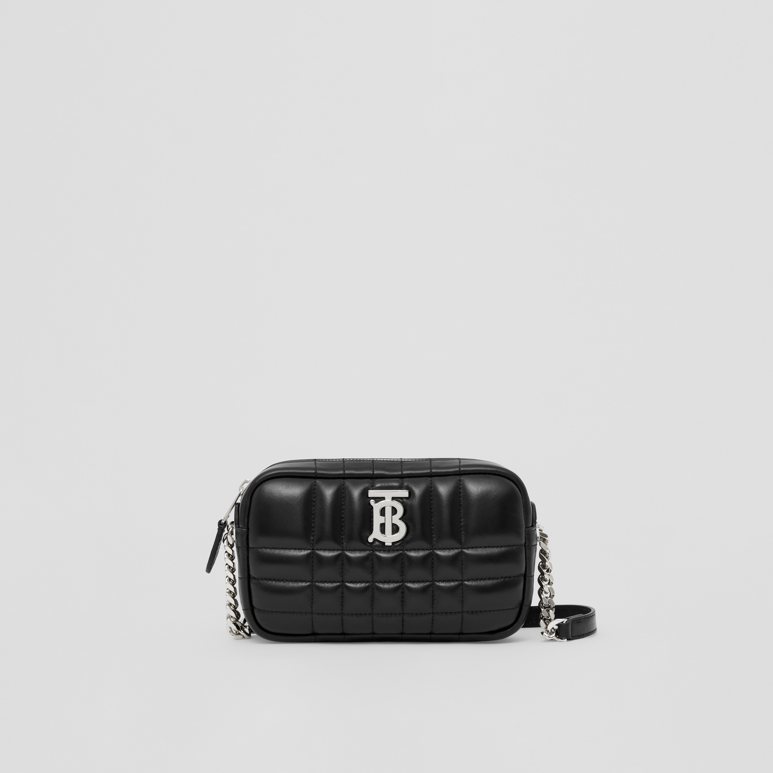 Quilted Leather Mini Lola Camera Bag in Black - Women | Burberry® Official