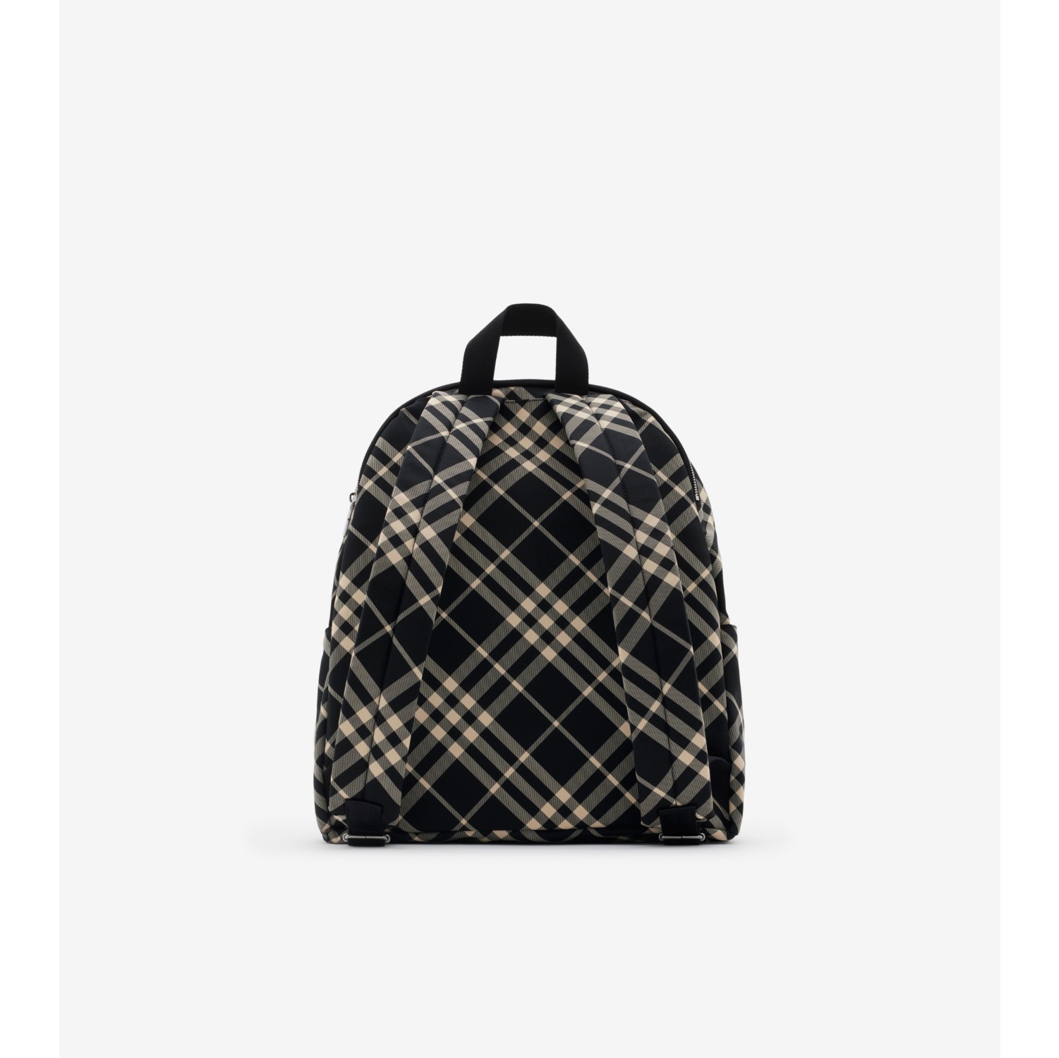 Check Backpack in Black calico Men Nylon Burberry Official