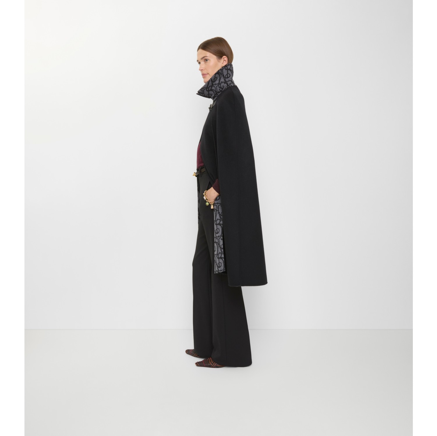 울 캐시미어 케이프