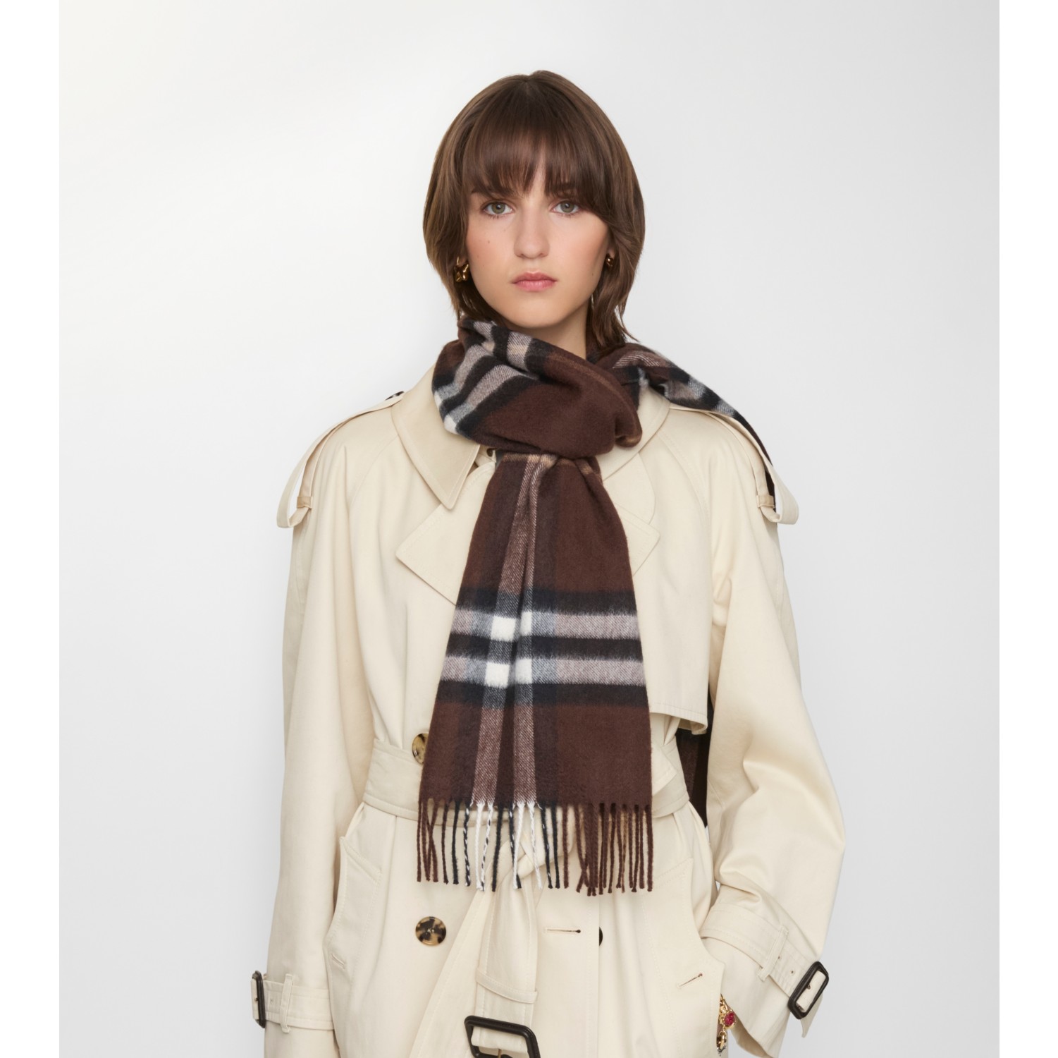 Check Cashmere Scarf
