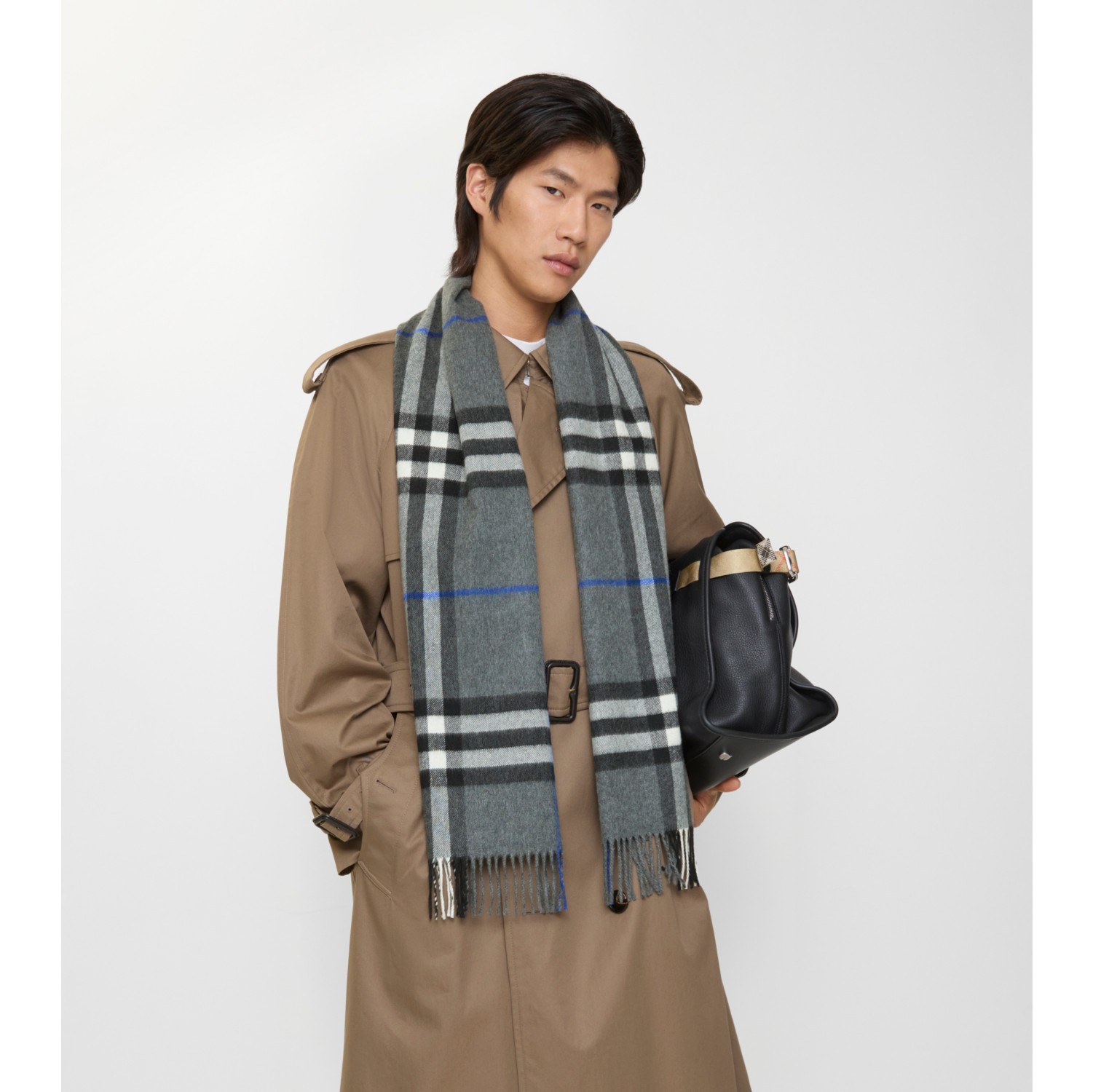 Check Cashmere Scarf