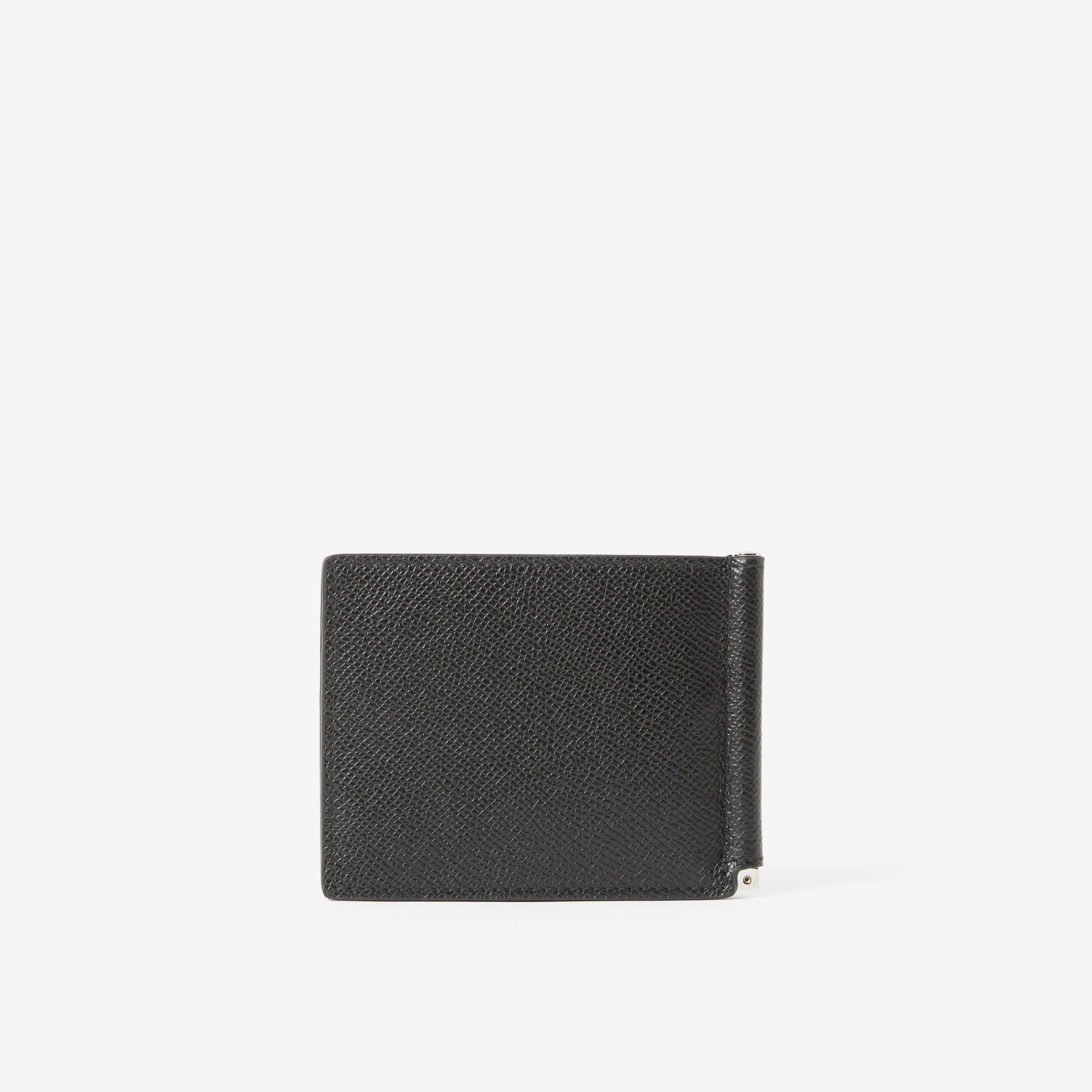 Grainy Leather TB Money Clip Wallet in Black - Men | Burberry® Official - 3