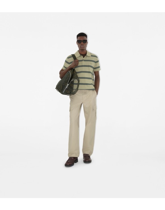 Striped Cotton Polo Shirt
