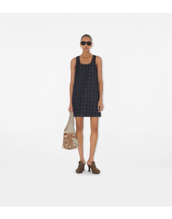 Check Denim Dress