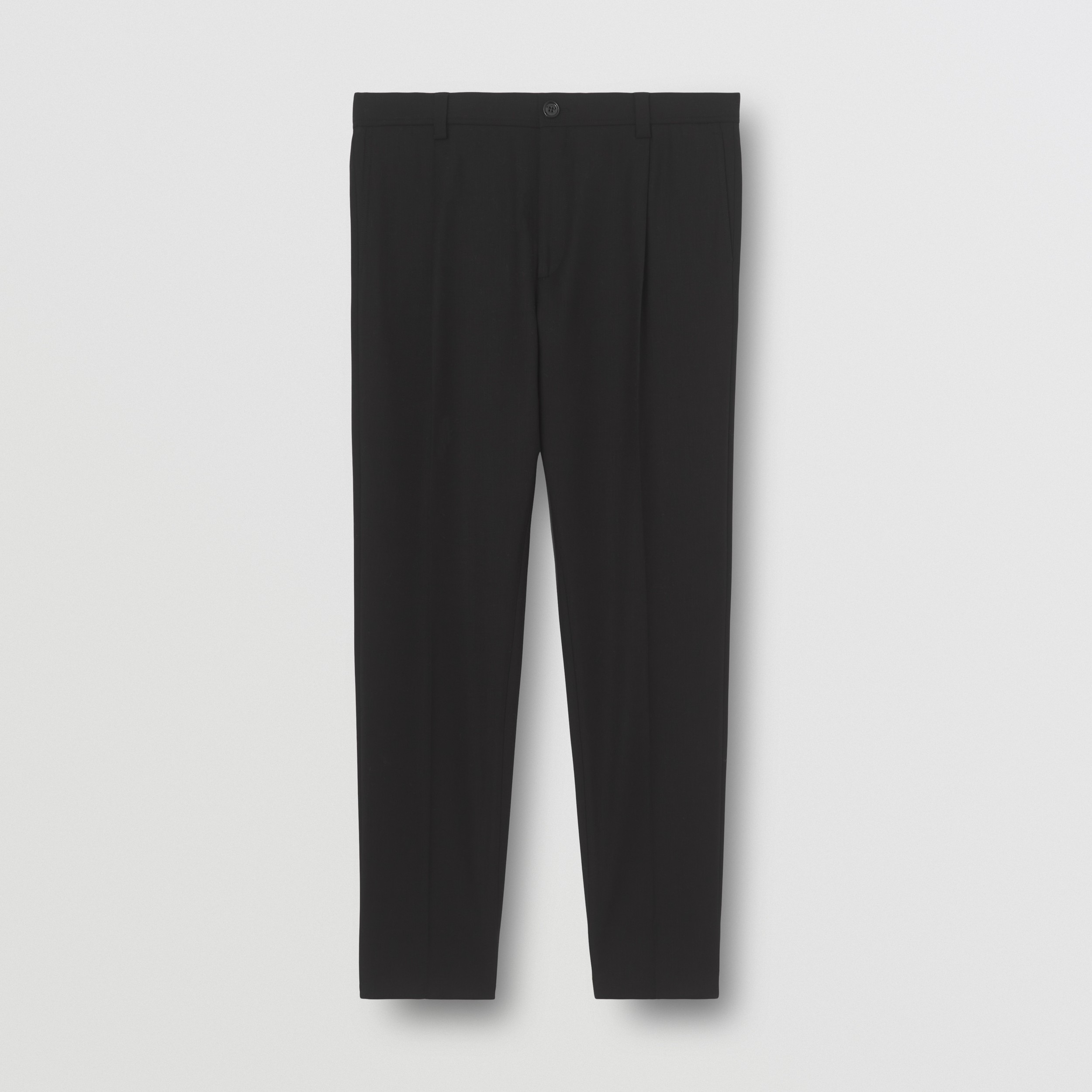 Wool Blend Tailored Trousers in Black - Men | Burberry® Official - 4