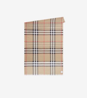 Burberry check-print wool-silk scarf - Neutrals