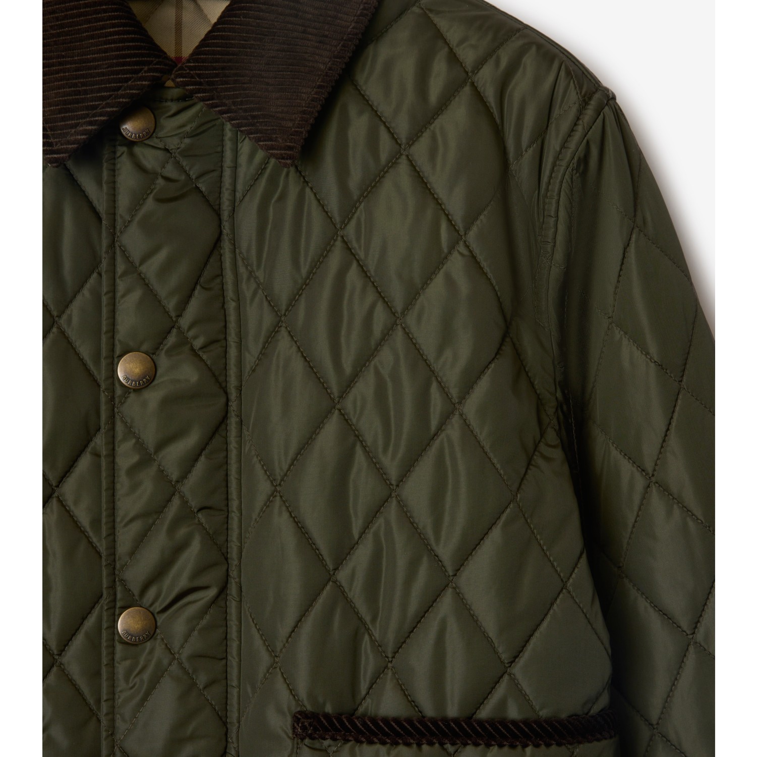 Cropped Quilted Nylon Jacket