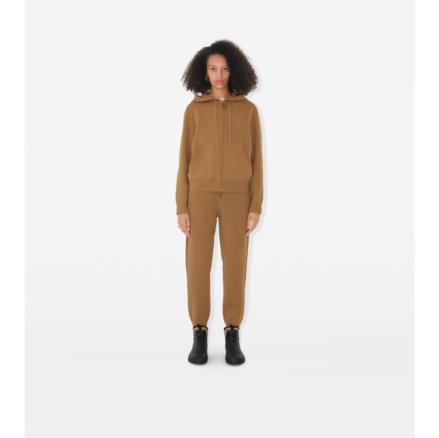 BURBERRY 7/8 pants in jogger style in camel