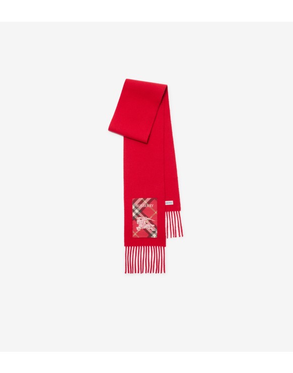 Check Label Cashmere Scarf