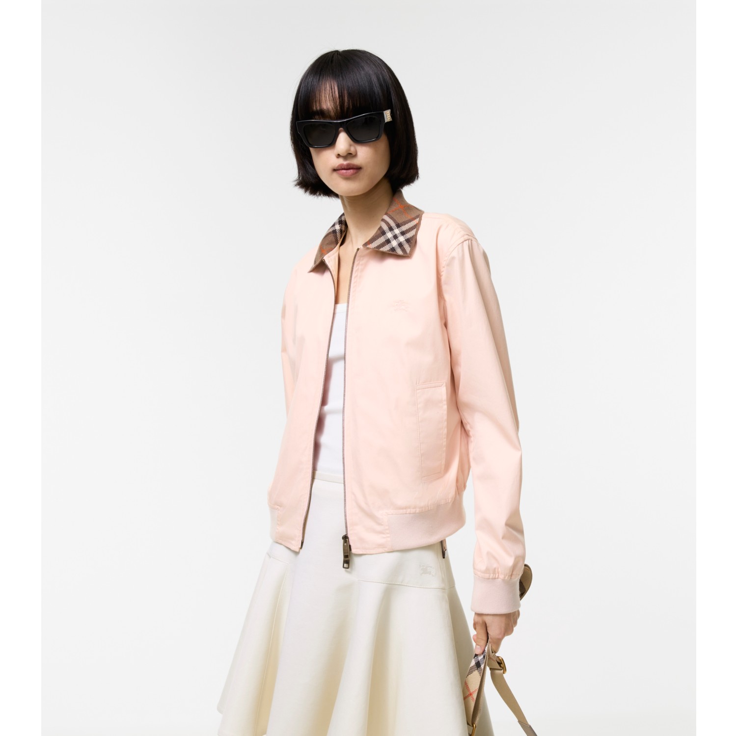 Cropped Tropical Gabardine Hayfield Harrington Jacket