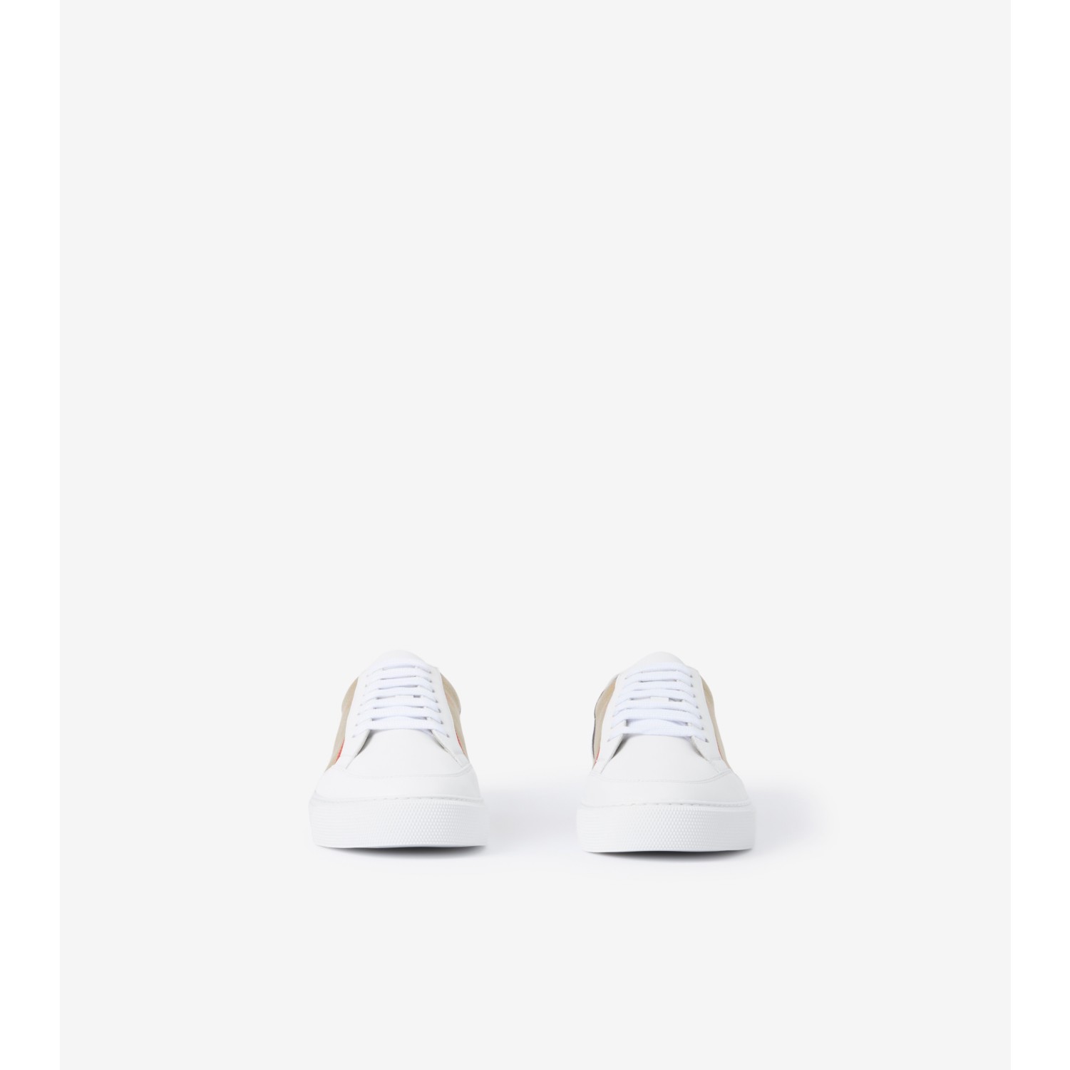 Burberry house check and best sale leather sneakers