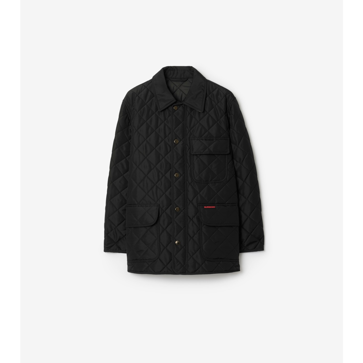 Quilted Nylon Jacket in Black - Men | Burberry® Official