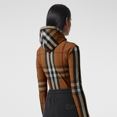 burberry jersey hooded top