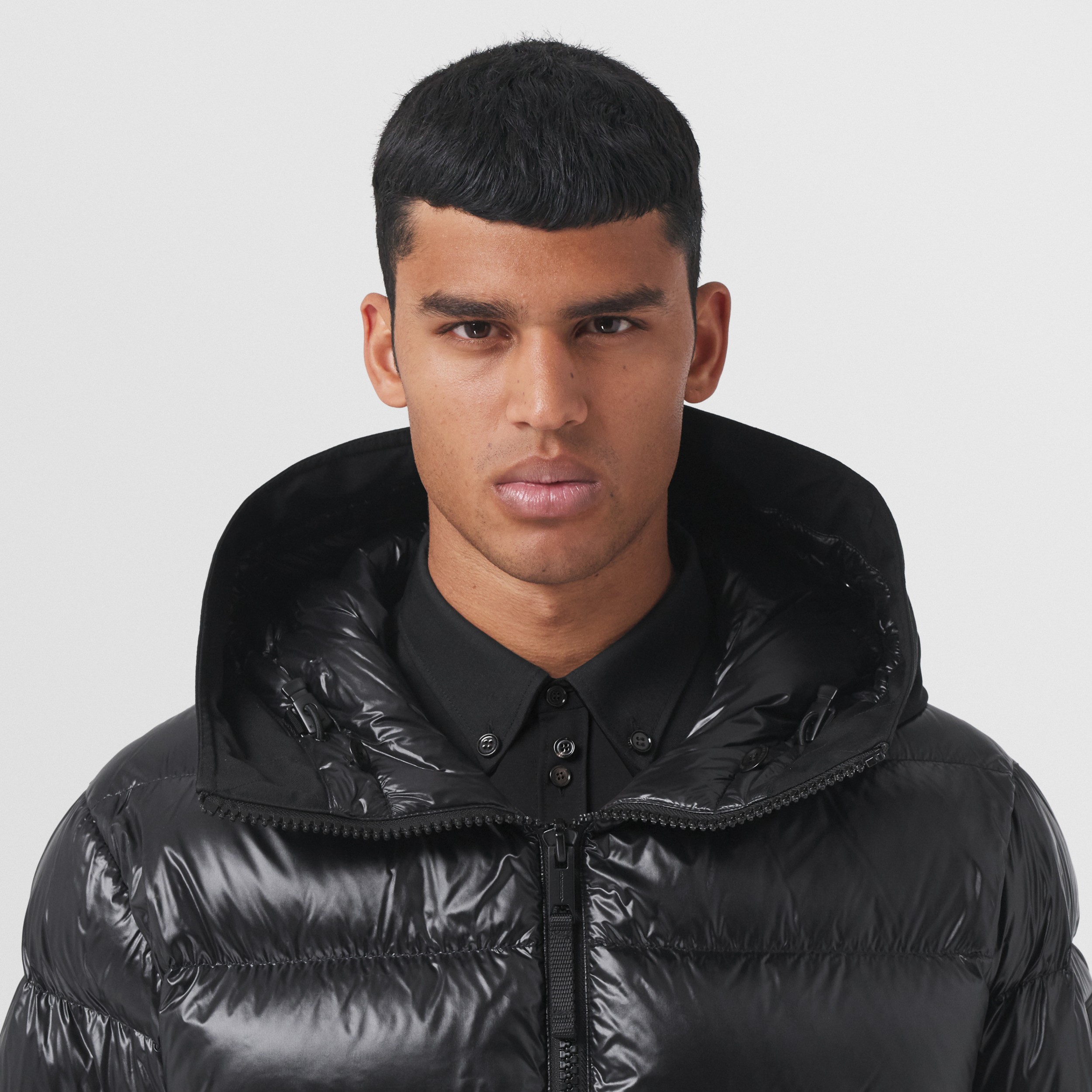 Nylon Puffer Jacket with Warmer in Black - Men | Burberry® Official