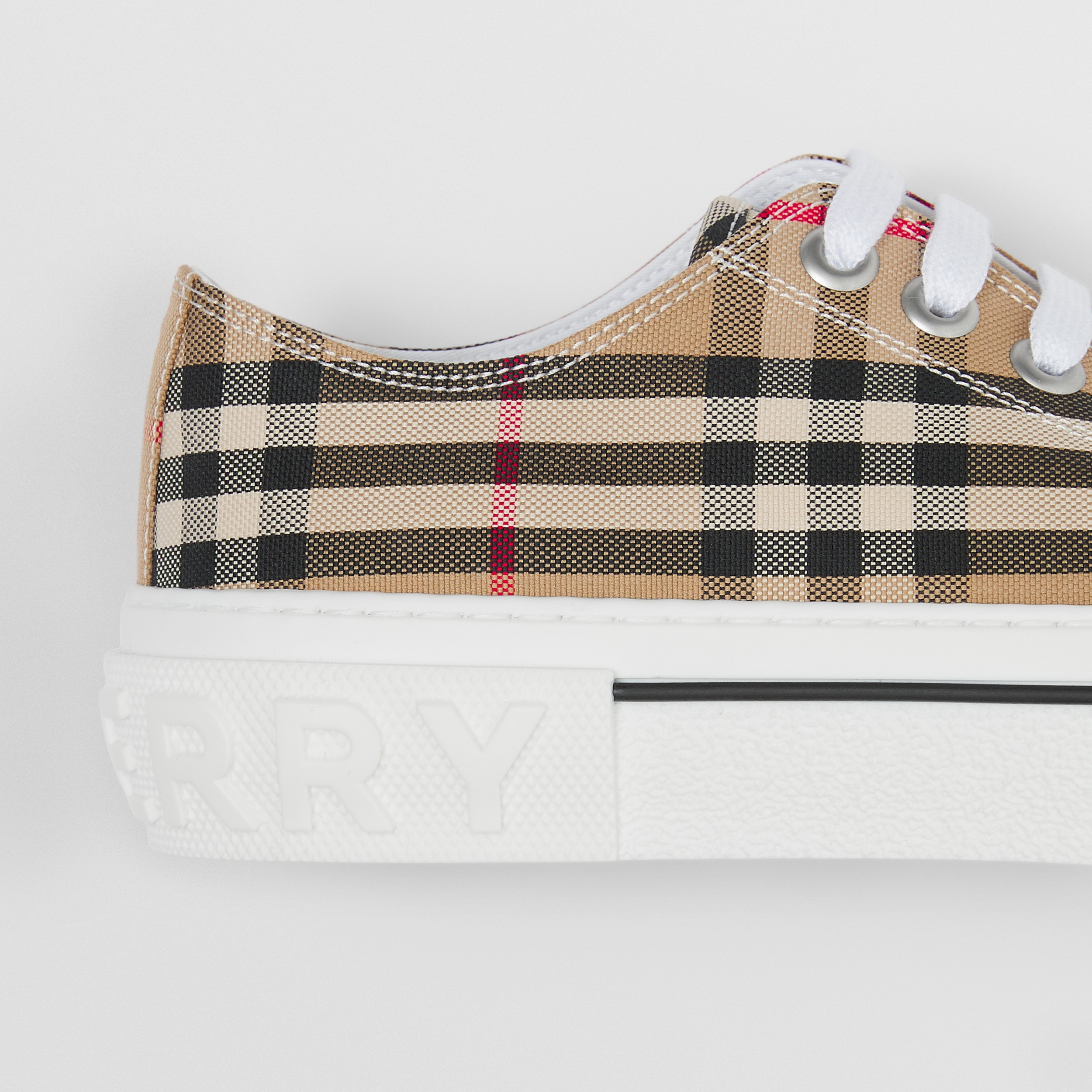 Vintage Check Cotton Sneakers in Archive Beige | Burberry® Official - 2