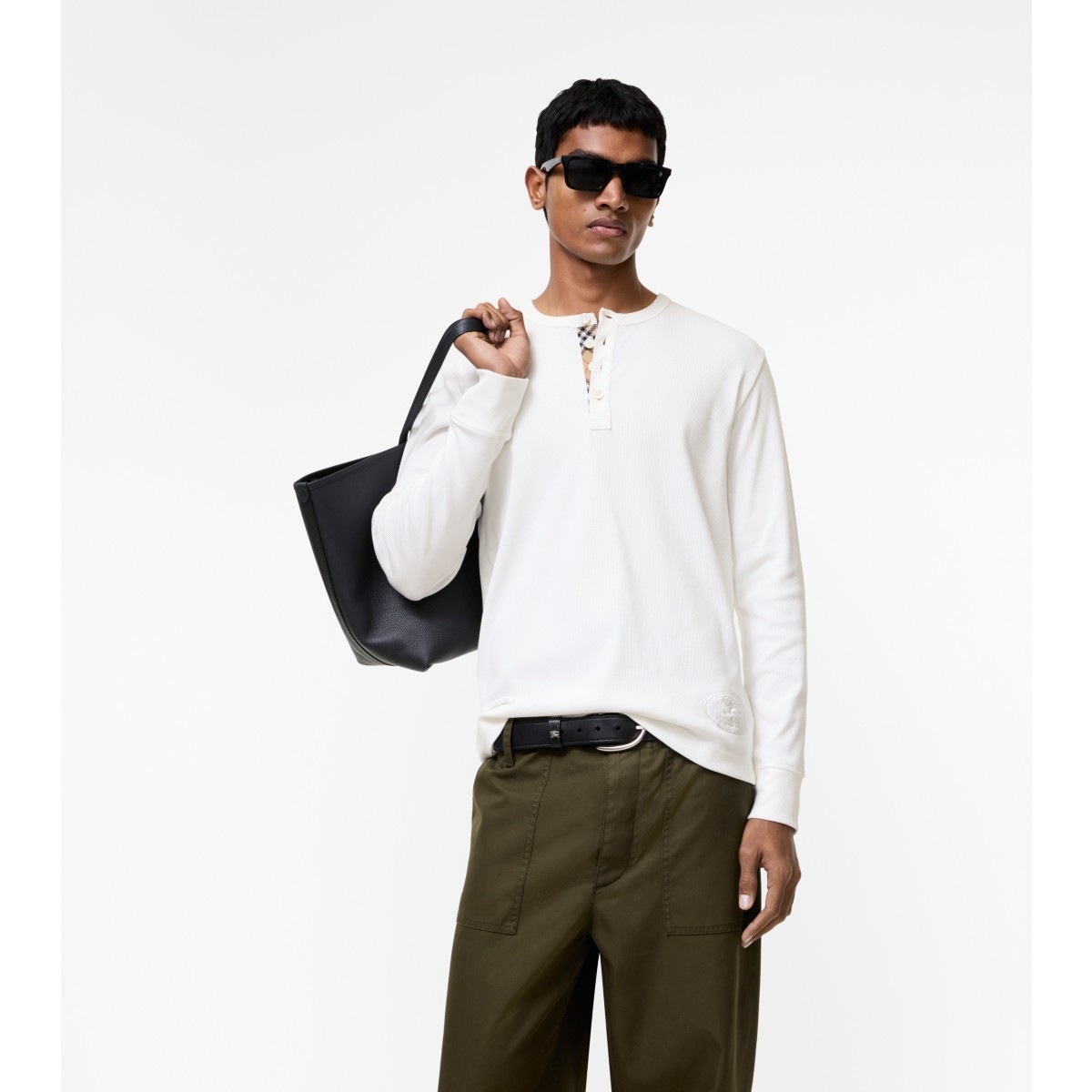  Check Long-sleeve Cotton top