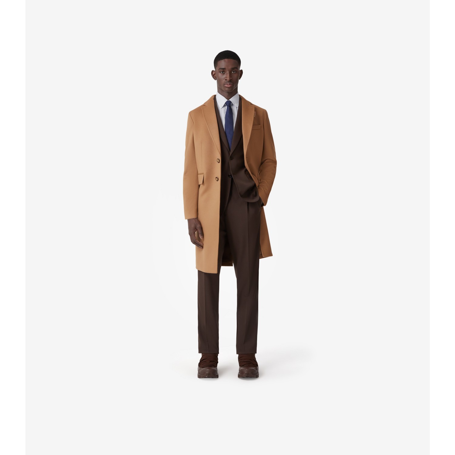 ウールカシミア テーラードコート (キャメル) - メンズ, ピュアカシミア | Burberry®公式サイト