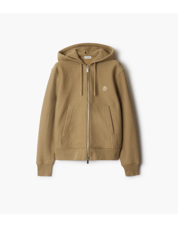 Cotton Blend Zip Hoodie