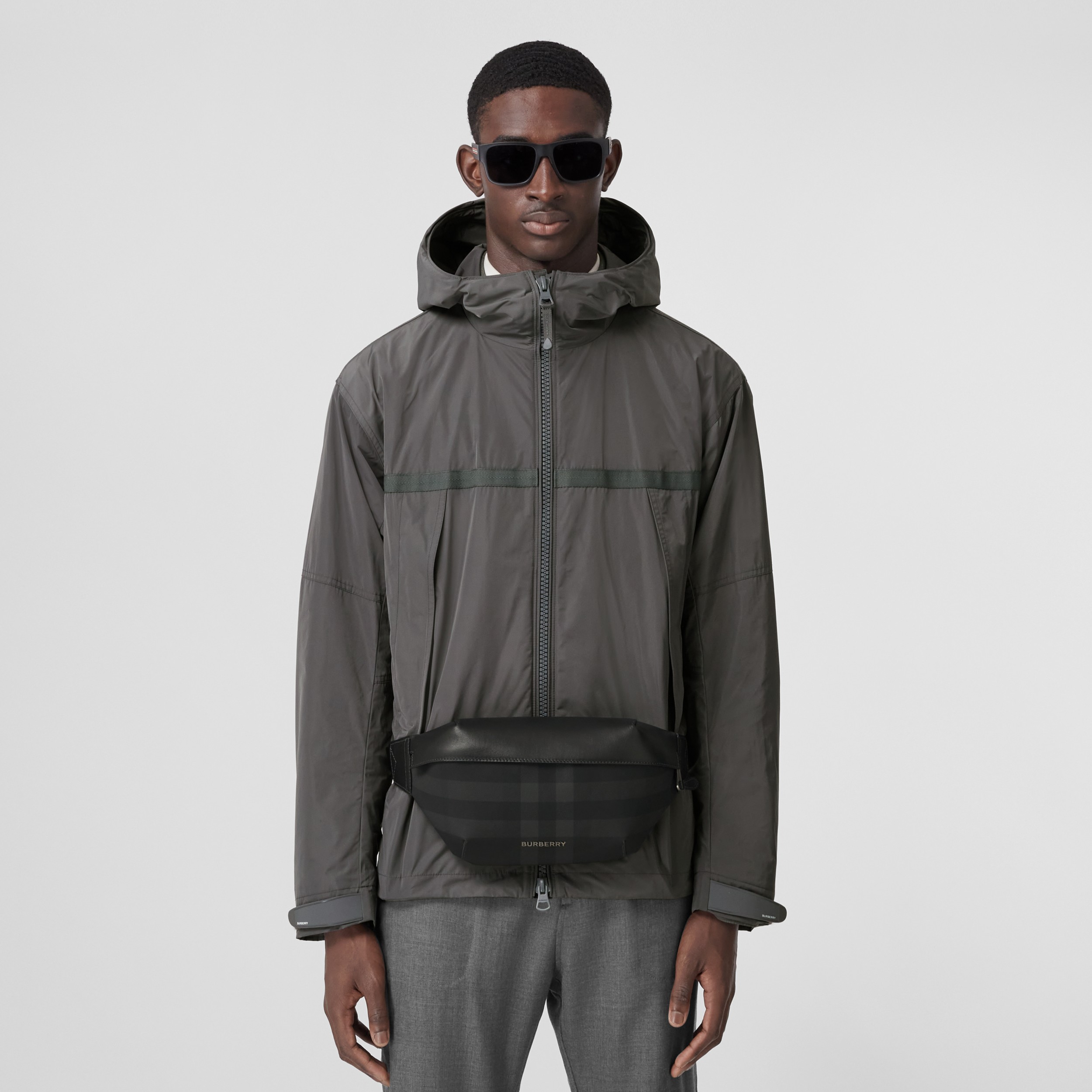 Charcoal Check Cotton Sonny Bum Bag Men Burberry® Official