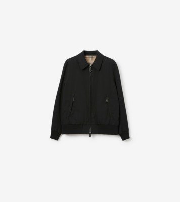 Soho Heritage Harrington Jacket in Black - Men, Cotton | Burberry 