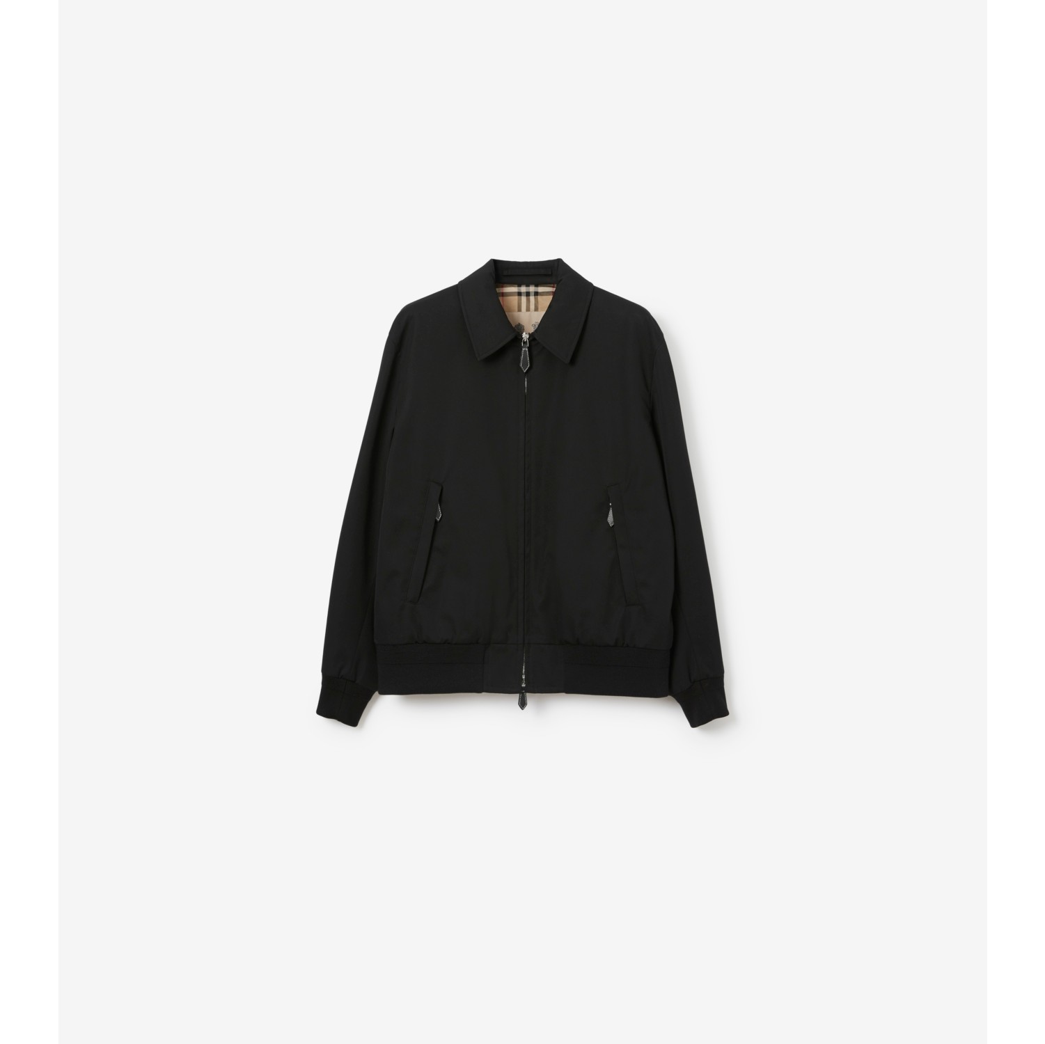 Soho Heritage Harrington Jacket in Black - Men, Cotton | Burberry 