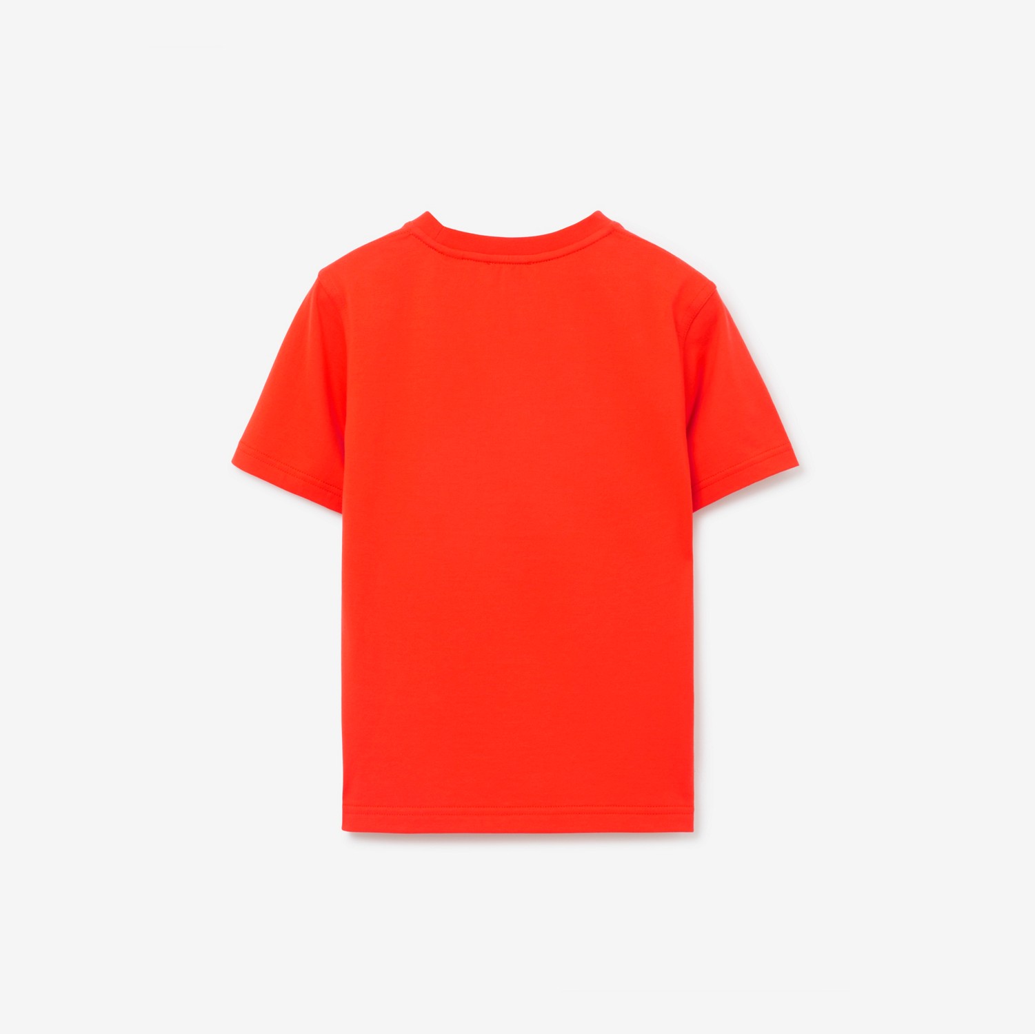 马术骑士徽标棉质 T 恤衫 (红橙色) | Burberry® 博柏利官网