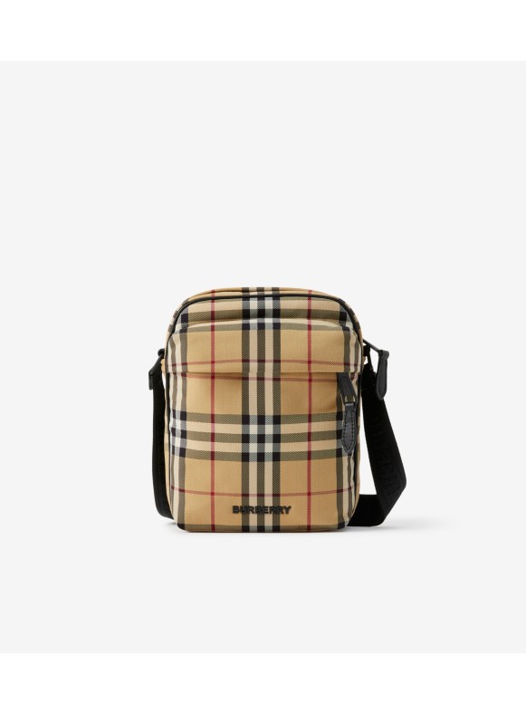 Burberry Logo Crossbody Bag in Black for Men