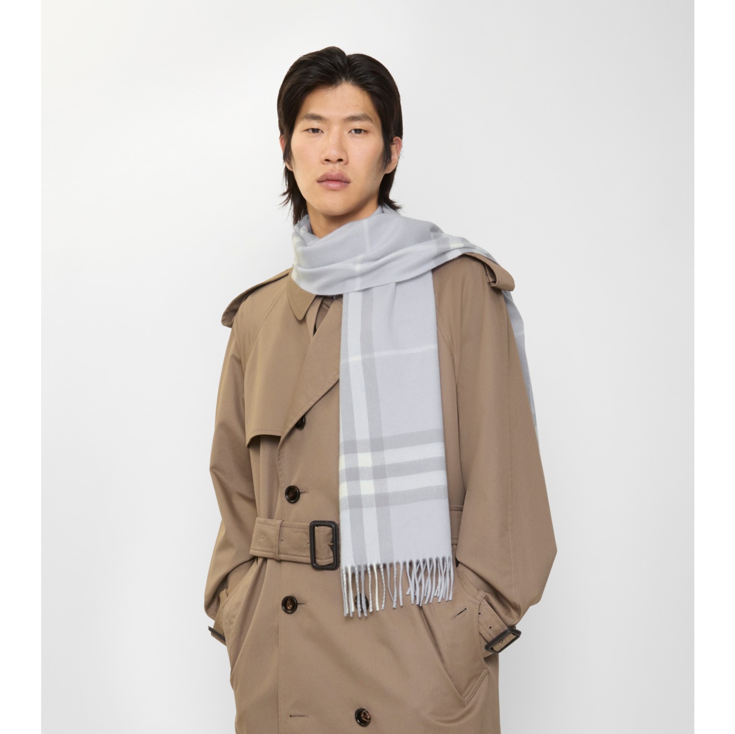 Check Cashmere Scarf
